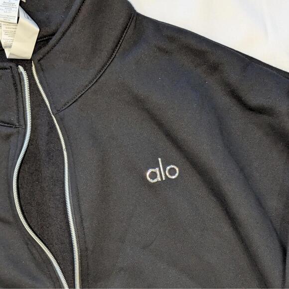$148 Alo Yoga Accolade 1/4 Zip Pullover Black Size S NWOT Men’s Women's Unisex - Picture 4 of 11